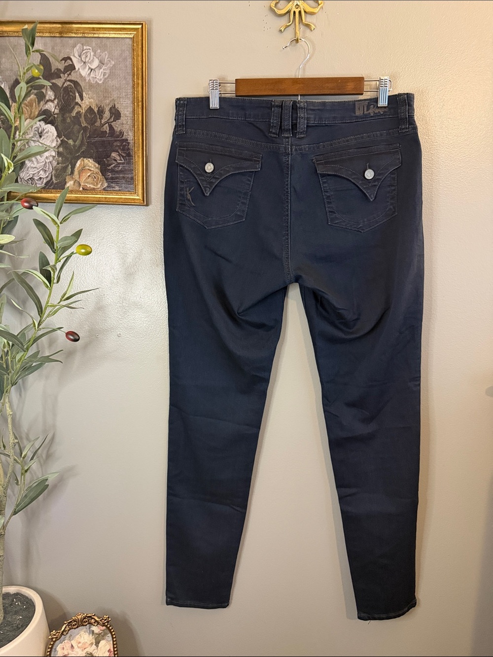 Kut from the Kloth Viv Toothpick Skinny Jeans Dark Wash Size 12 - Picture 8 of 9